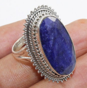 zilveren edelsteen ring 374
